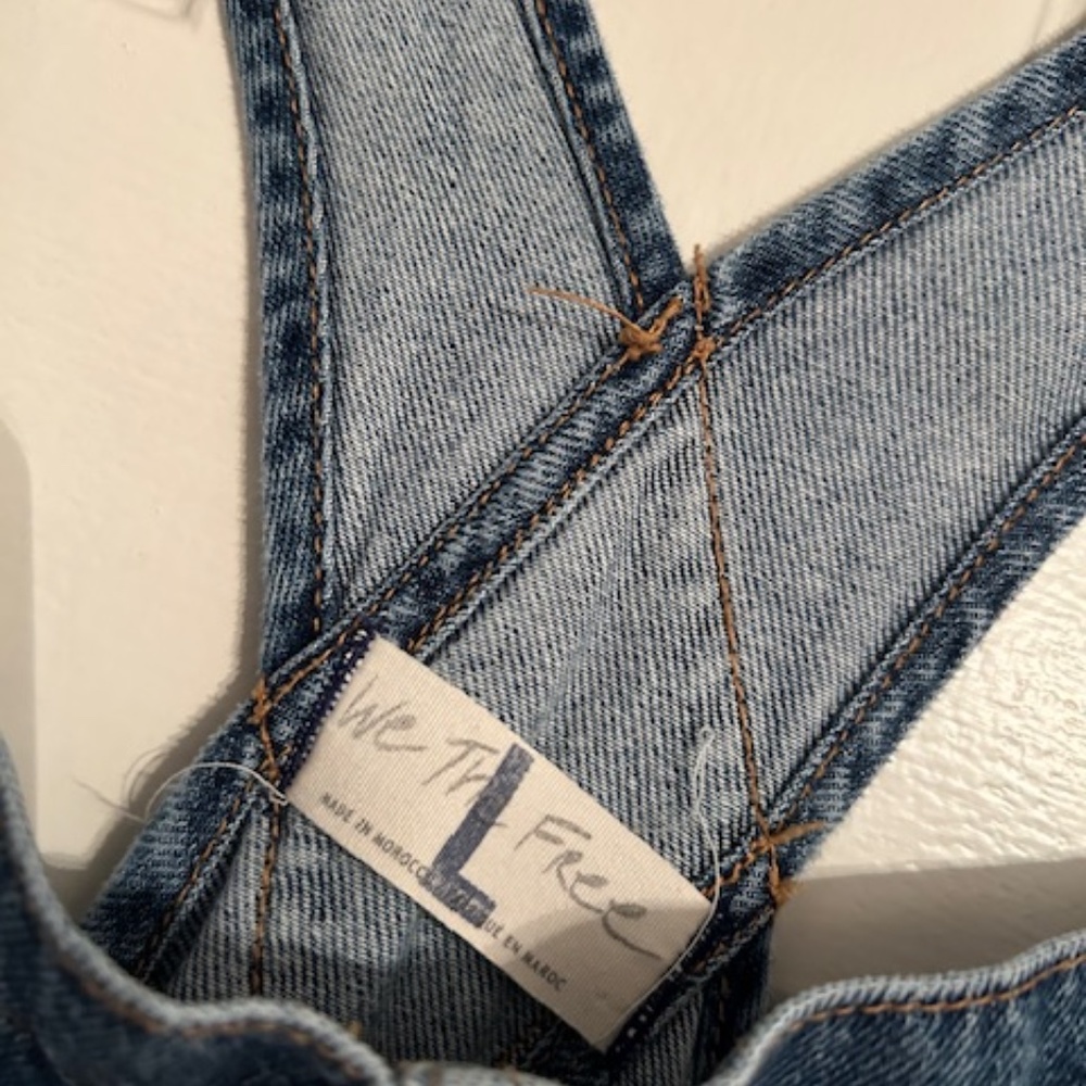 We The Free Blue Denim Ziggy Overalls Jumpsuit - Picture 6 of 10